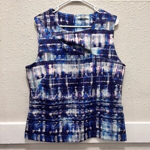 DKNYC Sleeveless Business Attire Top with Cutout XL